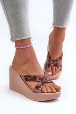 Women's wedge slippers Ipanema High Fashion Slide Fem Beige