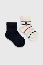 Dětské ponožky Tommy Hilfiger 2-pack tmavomodrá barva