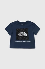 Dětské bavlněné tričko The North Face LIFESTYLE GRAPHIC TEE tmavomodrá barva, s potiskem