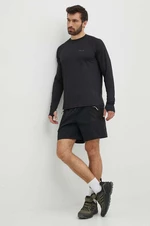 Sportovní tričko s dlouhým rukávem Marmot Windridge černá barva, hladký