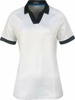 Callaway Womens Short Sleeve V-Placket Colourblock Polo Brilliant White M Polo-Shirt