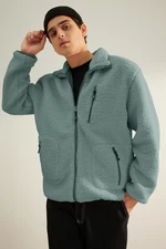 Trendyol Mint Regular Fit Welsoft Plush Coat