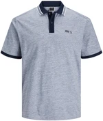 Jack&Jones Pánske polo tričko JCOMELANGE Standard Fit 12252394 Navy Blazer S