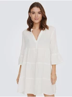 White women's basic dress ONLY Thyra - Women