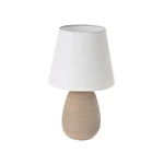 Brązowa lampa stołowa ceramiczna z tekstylnym kloszem (wys. 27,5 cm) – Casa Selección