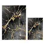 Czarne/w kolorze złota dywaniki łazienkowe zestaw 2 szt. 60x100 cm Cracks – Mila Home