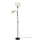 Lampa stojąca w czarno-złotym kolorze z metalowym kloszem (wys. 180 cm) Haval – Trio