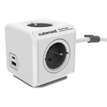 Rozgałęźnik do gniazdka 13 cm PowerCube Extended USB – Cubenest