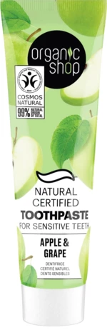 ORGANIC SHOP Zubná pasta na citlivé zuby Jablko a hrozno 100 g