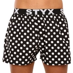 White-and-black men's polka dot shorts Styx Polka Dots