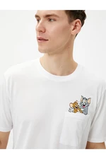 Koton Tom And Jerry Pocket T-Shirt Licensed Printed