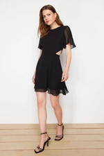 Trendyol Black Skirt Waist Opening Cut Out/Window Detail Mini Woven Dress