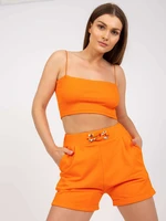 Orange casual shorts with pockets RUE PARIS