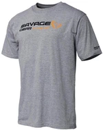 Savage Gear Horgászpóló Signature Logo T-Shirt Grey Melange 2XL