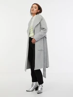 Orsay Women's Light Grey Wool Coat - Women