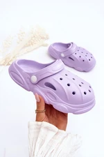 Children's foam slippers Crocs purple Cloudy