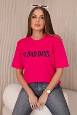 No Bad Days fuchsia cotton blouse