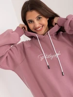 Dusty pink hoodie with print