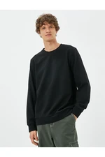 Koton Basic Sweater Crew Neck Textured Long Sleeve