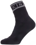 Sealskinz Waterproof Warm Weather Ankle Length Sock With Hydrostop Black/Grey S Fahrradsocken