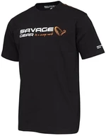 Savage Gear Horgászpóló Signature Logo T-Shirt Fekete tinta L