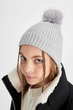 DEFACTO Girl's Pompom Beanie