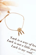 Dream Catcher Ankle Bracelet Gold