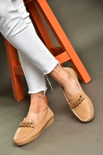 Fox Shoes P757022009 Women's Flats with Caramel Buckle Detail