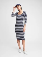 GAP Šaty modern squareneck dress Modrá