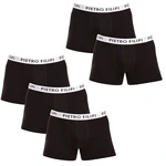 5PACK Men's Boxer Shorts Pietro Filipi Black