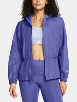 Fialová dámska ľahká športová bunda Under Armour Rush Woven FZ OS Jkt