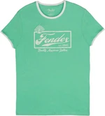 Fender Tričko Beer Label Ringer Sea Foam Green/White 2XL