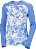 Helly Hansen Women's Lifa Merino Midweight Graphic Crew Ultra Blue Mountain Camo XS Lenjerie termică