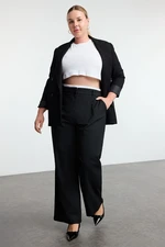 Trendyol Curve Black Plus Size Woven Trousers