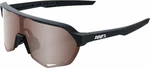 100% S2 Soft Tact Black/HiPER Crimson Silver Mirror Lens Okulary rowerowe