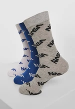 NASA 3-Pack Blue/Grey/White Full-Length Socks