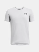 Světle šedé tričko Under Armour UA B SPORTSTYLE LEFT CHEST SS