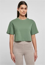 Women's short oversized sage T-shirt