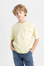 DEFACTO Boy Oversize Fit Crew Neck 3D Short Sleeve T-Shirt