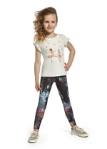 Bas Bleu SHIMER girls' elastic leggings with a comfortable welt