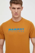 Športové tričko Mammut Trovat Logo oranžová farba, s potlačou