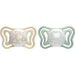 Chicco Physio Light Physio Forma Night dudlík 2-6 m Gold/Green 2 ks