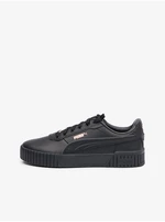 Black Women's Leather Sneakers Puma Carina 2.0 Lux - Women