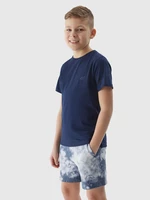 Boys' Plain T-Shirt 4F - Navy Blue