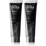 Ecodenta Expert Black Whitening černá bělicí zubní pasta bez fluoridu 2x100 ml