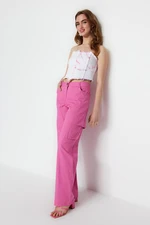 Trendyol Pink Low Waist Cargo Trousers.