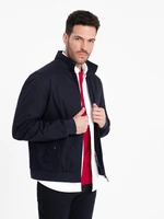 Ombre Men's quilted bagged jacket - navy blue