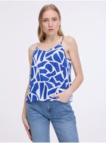 Women's white and blue patterned top ONLY Nova - Women