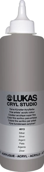 Lukas Cryl Studio Acrylic Paint Plastic Bottle Acrylic Paint Silver 500 ml 1 pc