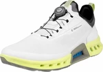 Ecco Biom C4 BOA Mens Golf Shoes White/Yellow 43 Calzado de golf para hombres